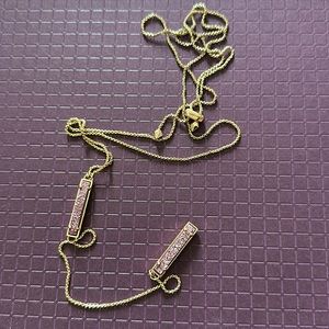 Purple Kendra Scott sparkly stone necklace